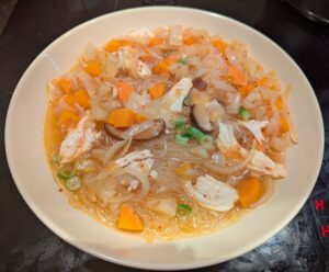 Finished bowl of noodle soup