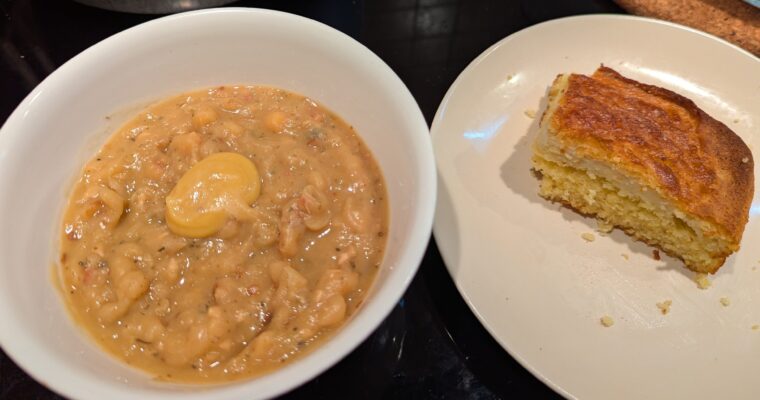 Swedabilly Pea Soup and Cornbread