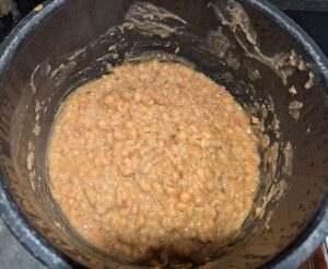The finished soup, just off the heat.