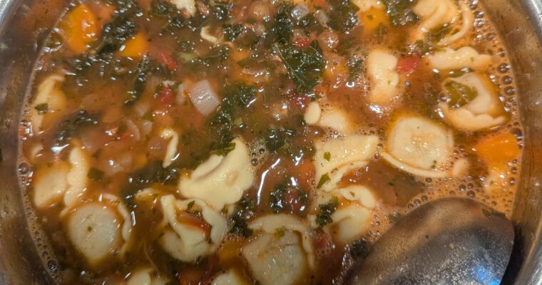 Hearty Vegetable Tortellini Soup with Lentils