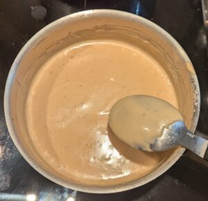 The finished sauce.