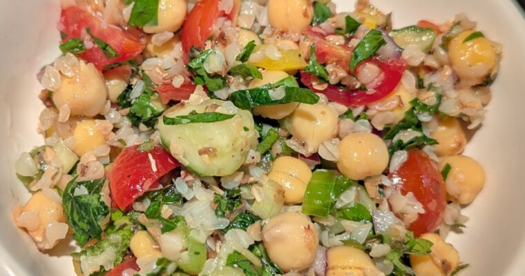 Tabbouli-inspired Chickpea and Buckwheat Salad