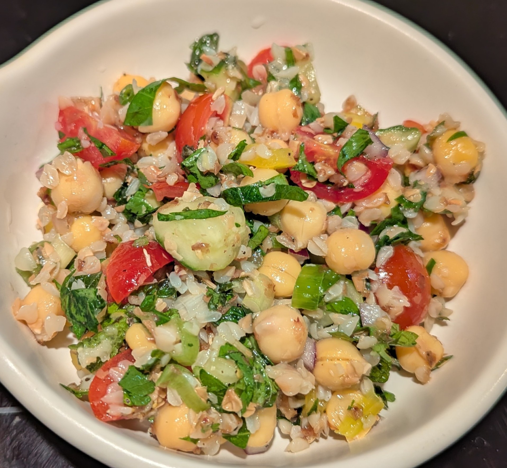 Tabbouli-inspired Chickpea and Buckwheat Salad