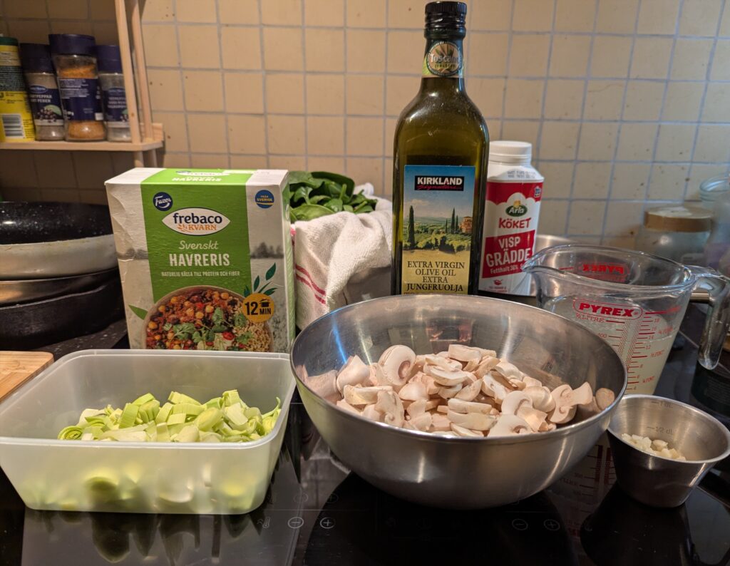 Major ingredients for this dish