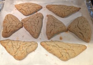 Finished biscuits on the sheet