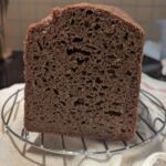 The cut surface of a bread loaf